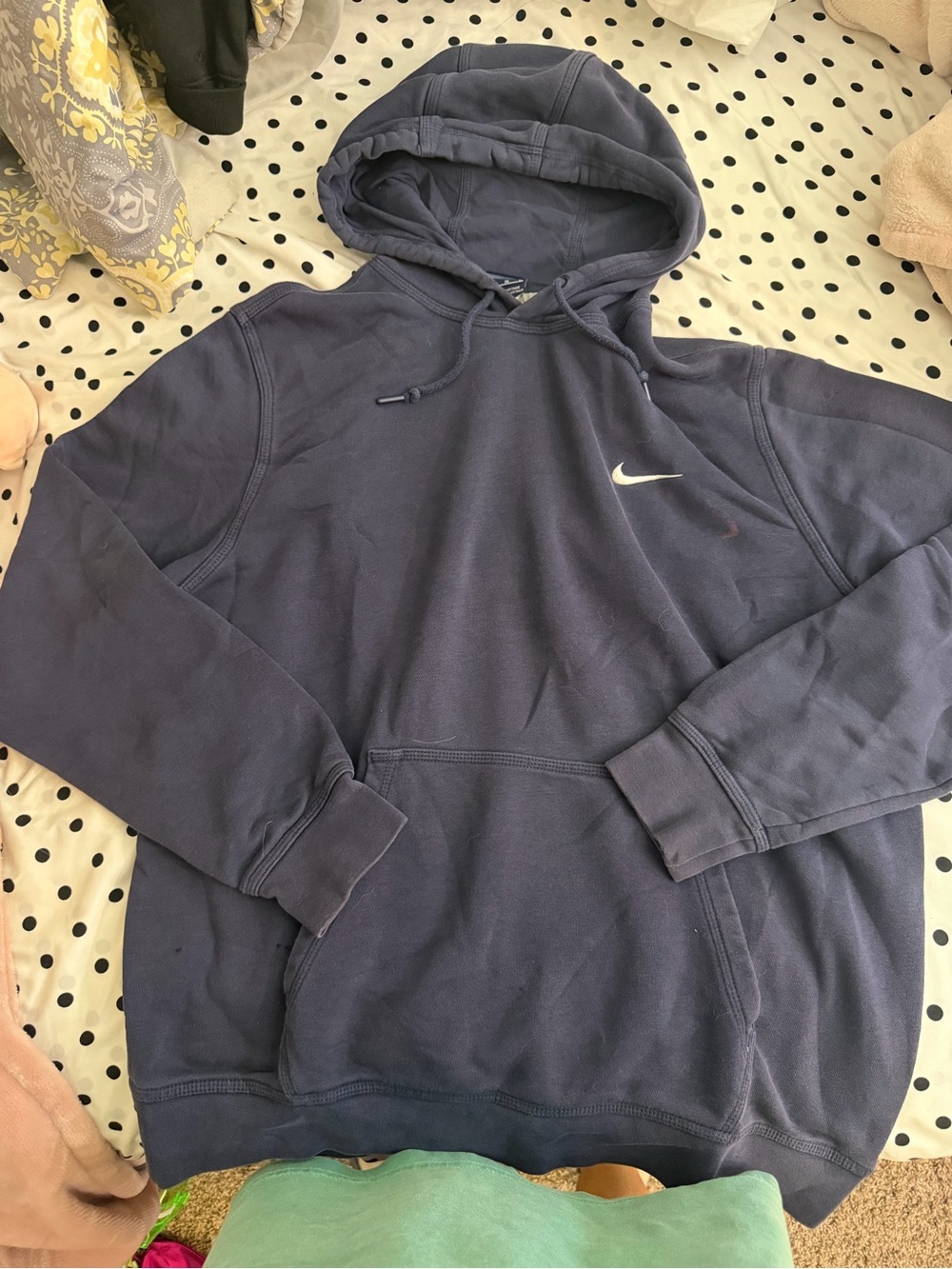 Nike Navy Hoodie with White Swoosh